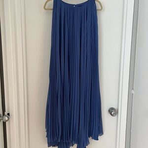 MaxMara Pleated Blue Midi Dress